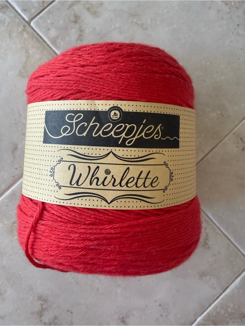 Whirlette Yarn - Bright Red Knit & Crochet Cotton/Acrylic Blend Yarn-Sizzle